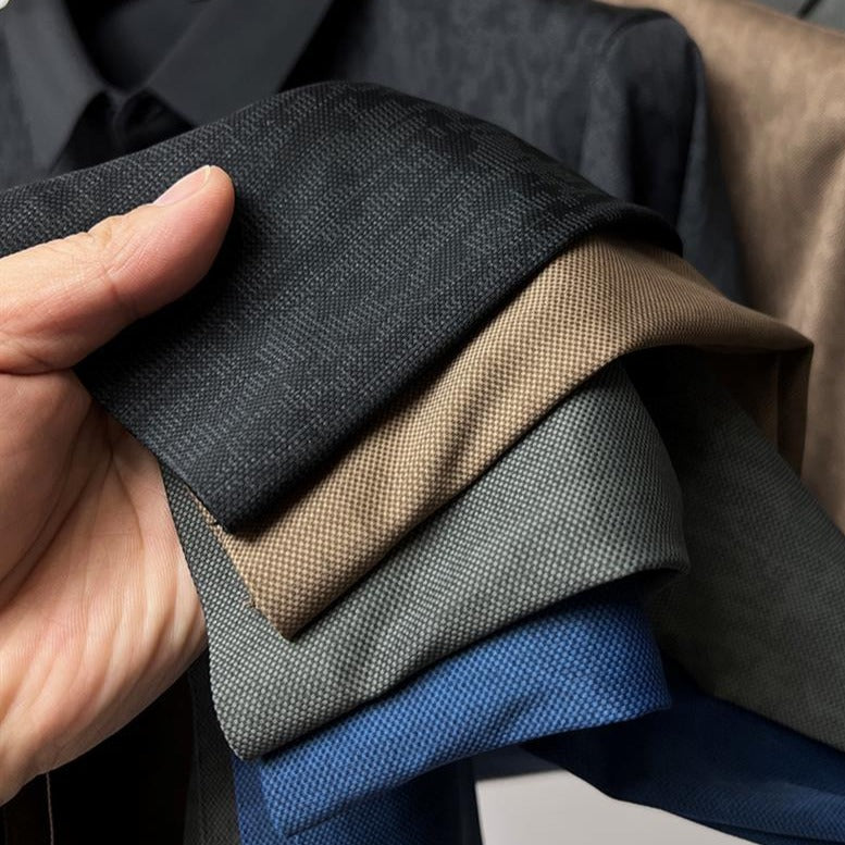 Heren Poloshirt Katoen Subtiel Patroon voor Casual en Semi-Formele Gelegenheden