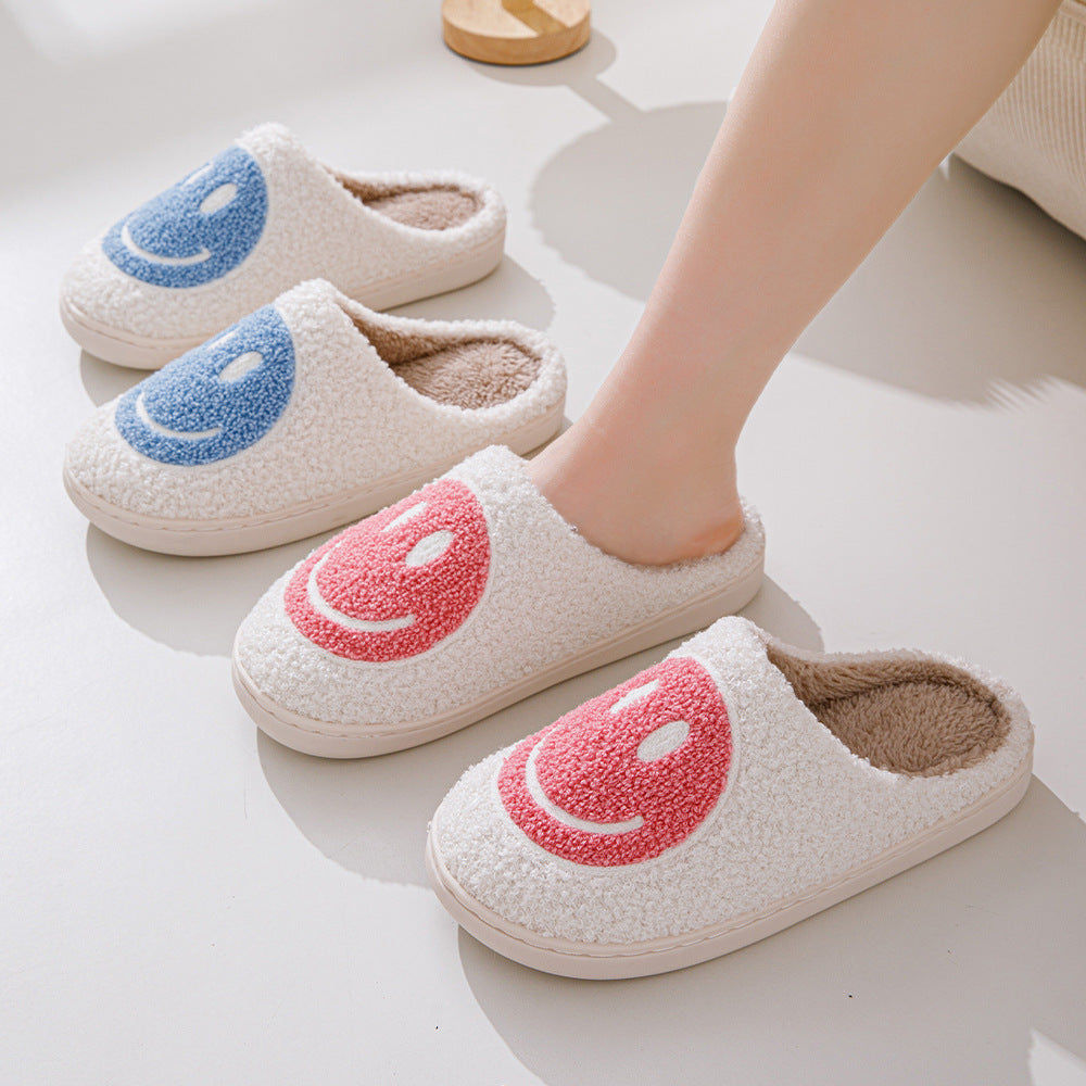 Pantoffels Unisex Glimlachpatroon Warm Zacht Smiley Sloffen