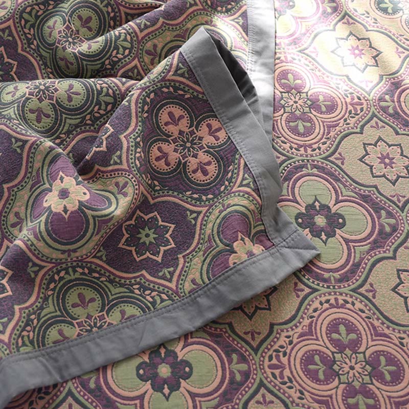 Omkeerbare Katoenen Quilt Met Bloemblaadjespatroon