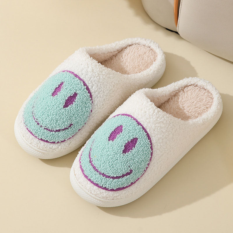 Pantoffels Unisex Glimlachpatroon Warm Zacht Smiley Sloffen