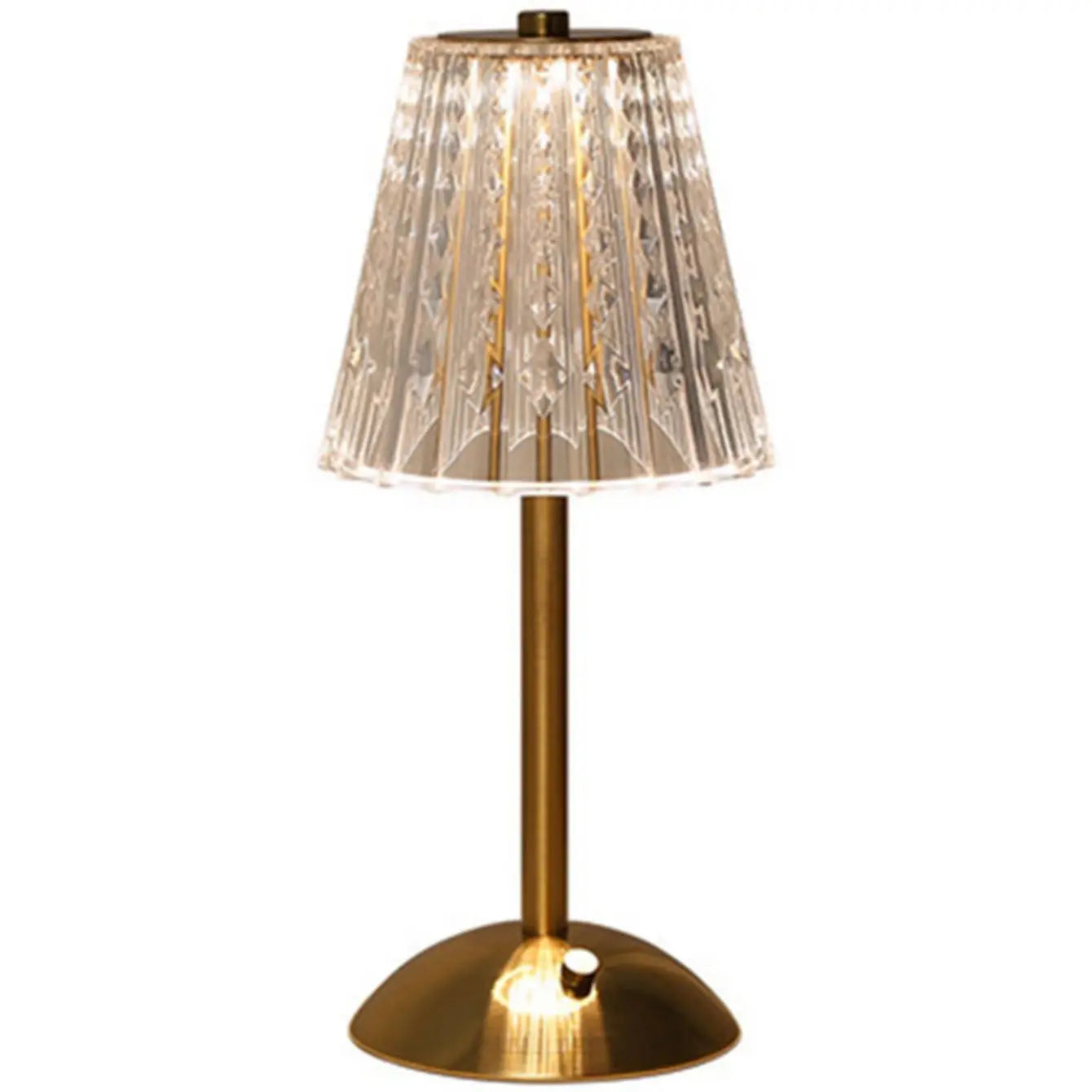 Oplaadbare Kristallen Tafellamp Dimbare LED Draadloos Design Type-C opladen gouden