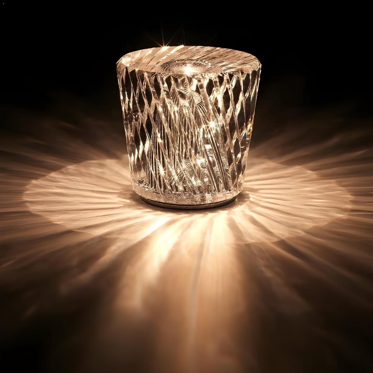 Oplaadbare Led Kristal Diamant Tafellamp Luxe Verlichting Becrux