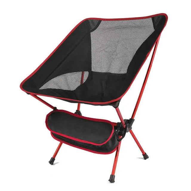 Opvouwbare Campingstoel Aluminium Lichtgewicht en Compact Rood