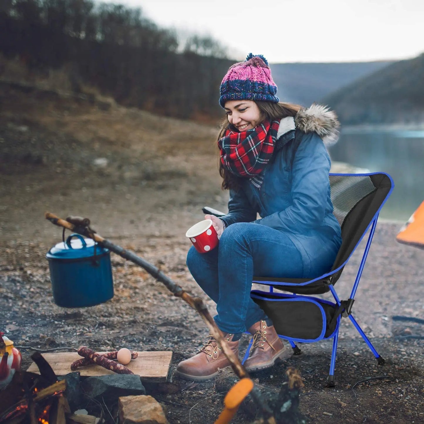 Opvouwbare Campingstoel Aluminium Lichtgewicht en Compact