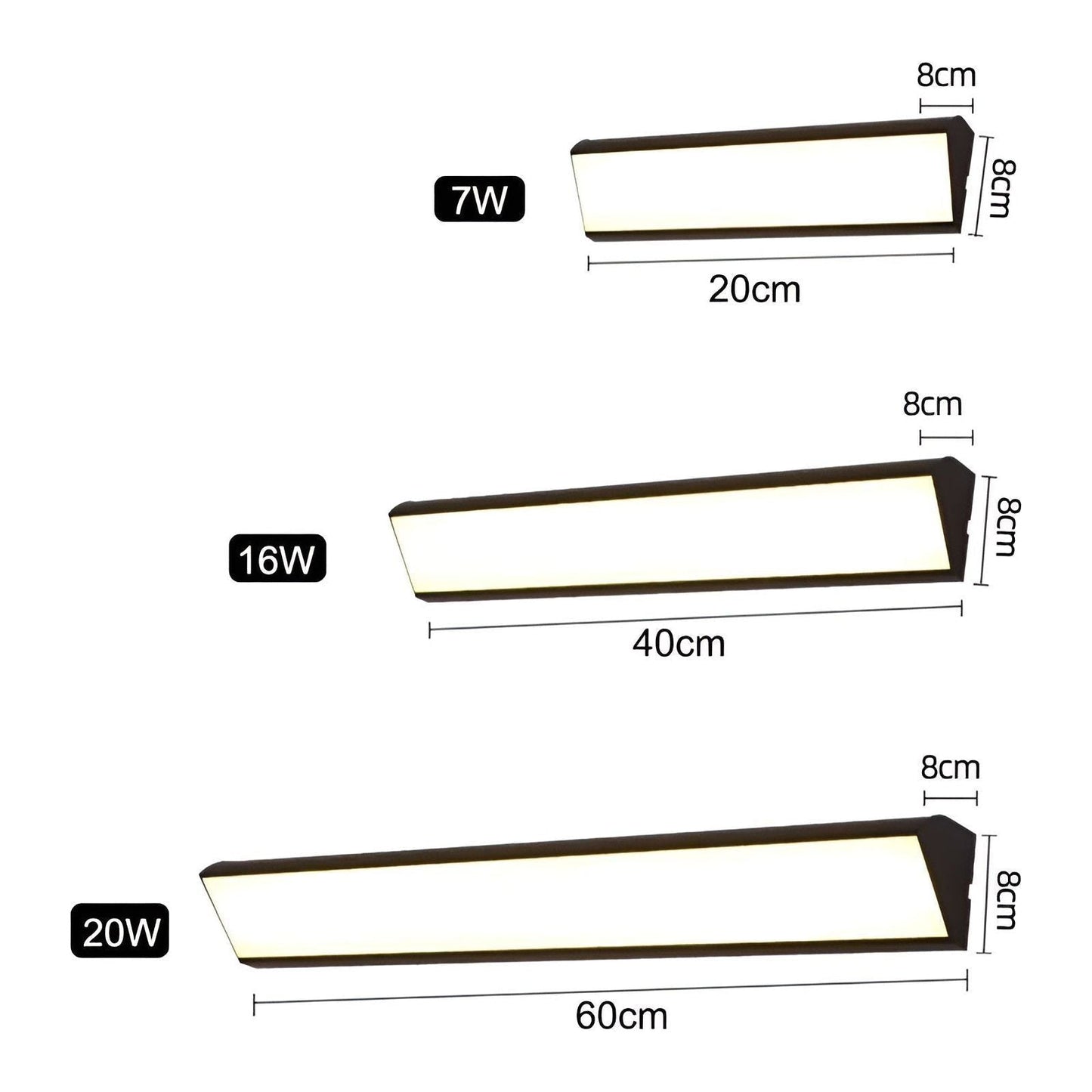 Waterdichte LED Wandlamp Ultraglow voor Binnen en Buiten – Energiezuinig Muurlamp met Lange Strepen