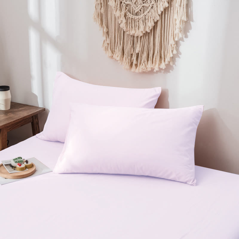 Eenvoudige Comfortabele Kussenslopen Van 100 Procent Katoen Roze 48 cm x 74 cm