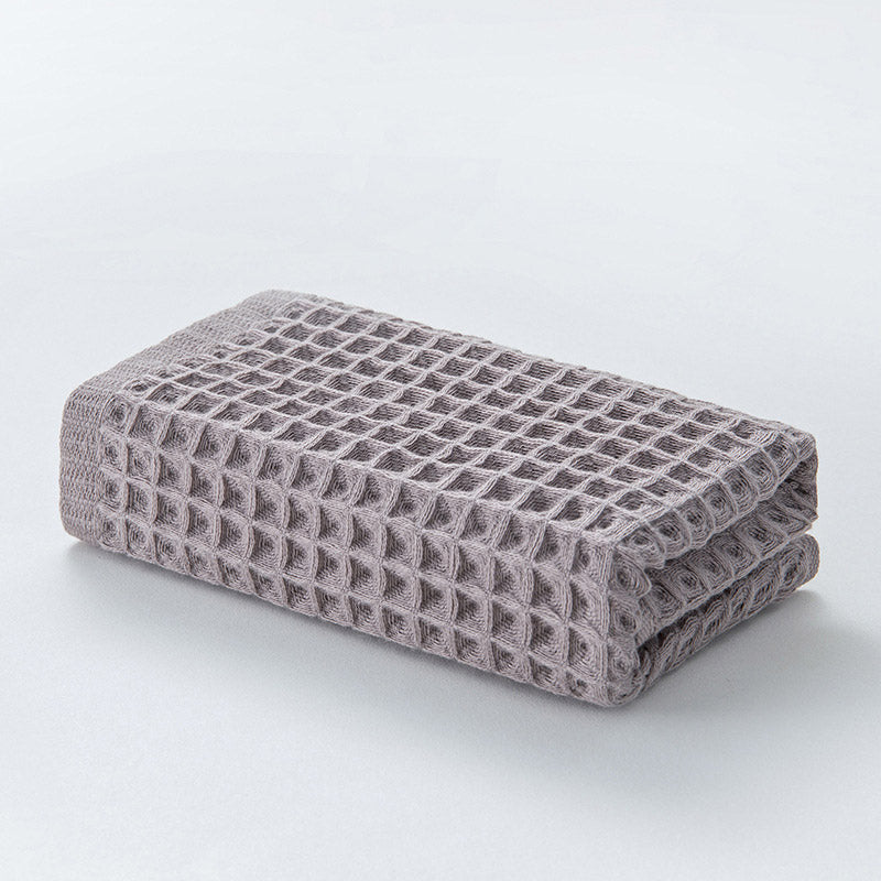 Katoenen Wafelhanddoek Set Drie Stuks Snelle Droogtijd Bruin 34*74cm