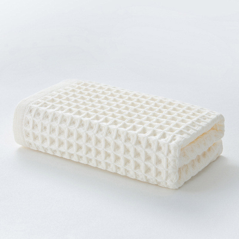 Katoenen Wafelhanddoek Set Drie Stuks Snelle Droogtijd Melkachtig 34*74cm