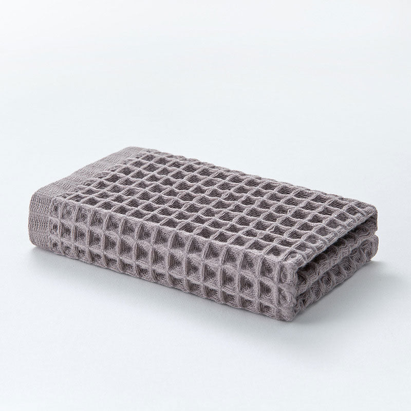 Katoenen Wafelhanddoek Set 6 Stuks Snelle Droogtijd Bruin 34*34cm