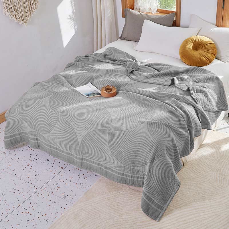 Vier Lagen Zomerquilt Ademend Sneldrogend Comfortabel Grijs