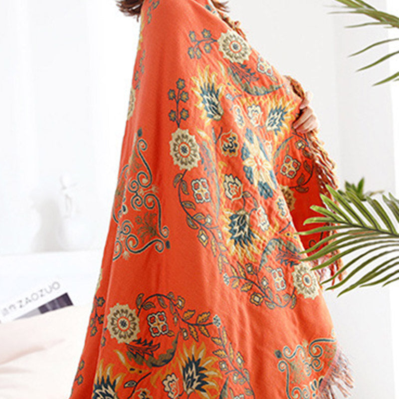 Omkeerbare Quilt Met Bloemenpatroon Lichtgewicht Warm