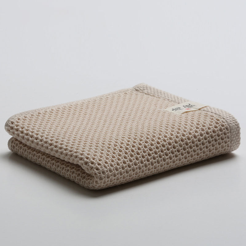 Katoenen Droogdoek Set Vier Stuks Natuurlijke Katoen Beige 33*72cm