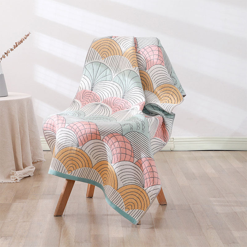 Jacquard Katoenen Badhanddoek Met Patroon Lichtgewicht Schelp #2 70*140cm