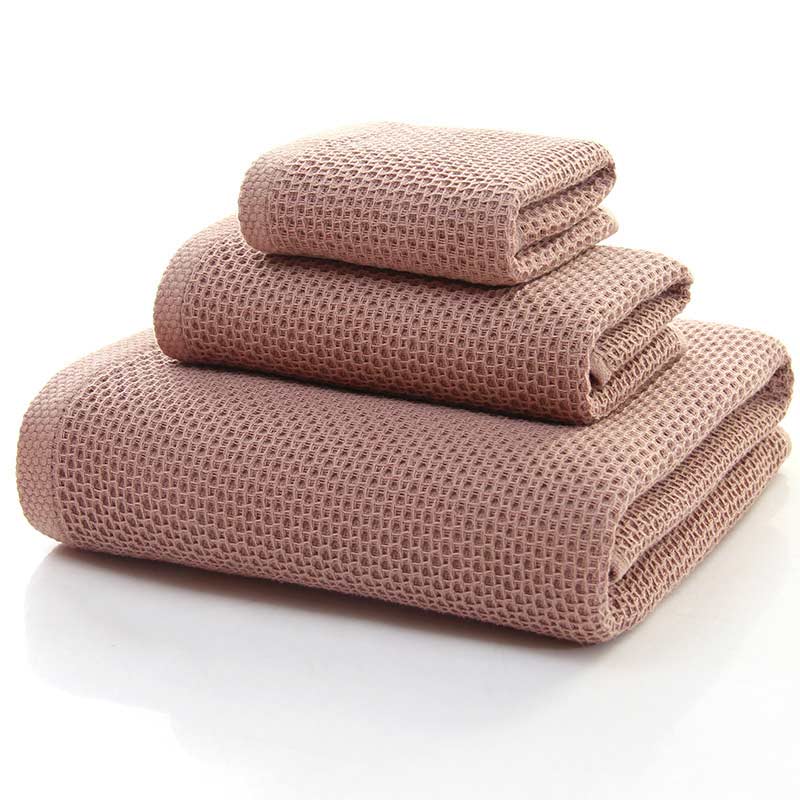 Katoenen Honingraat Handdoekenset Vierkante 3 Pack