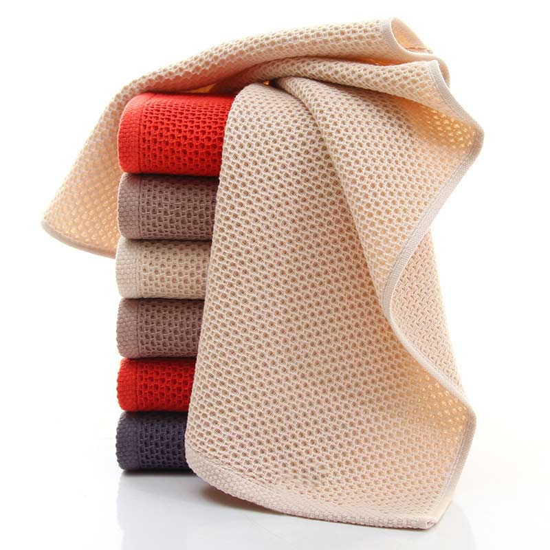 Katoenen Honingraat Handdoekenset Vierkante 3 Pack
