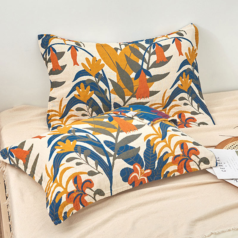 Zachte Katoenen Kussensloop Met Bloemenprint Set Van 2