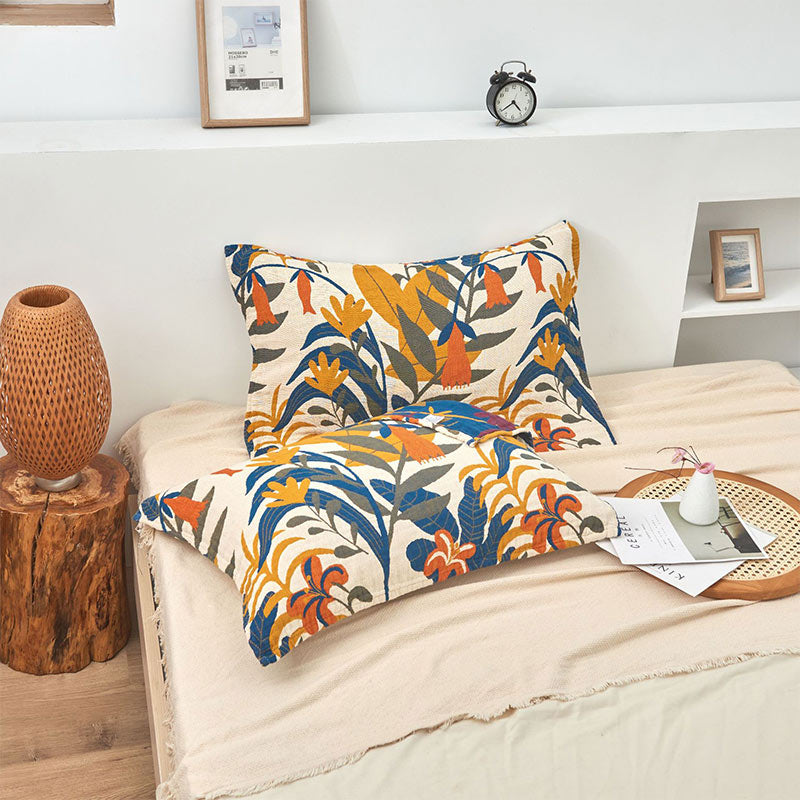Zachte Katoenen Kussensloop Met Bloemenprint Set Van 2