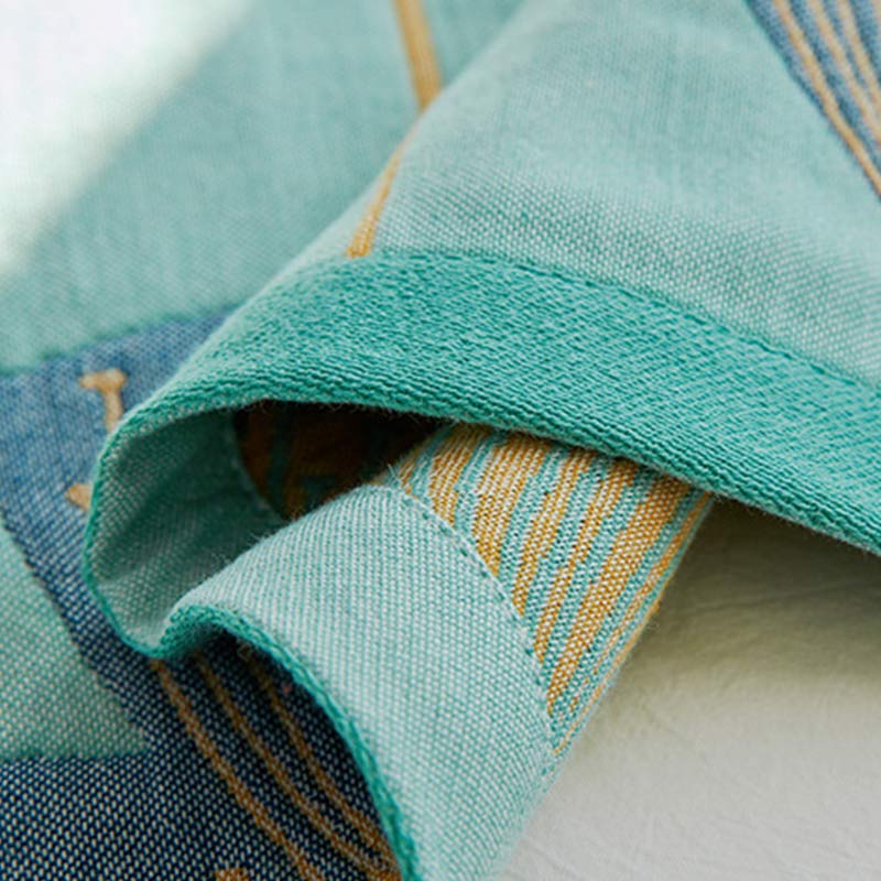 Paardenbloemprint Katoenen Gaas Kussen En Handdoek Set Van 2