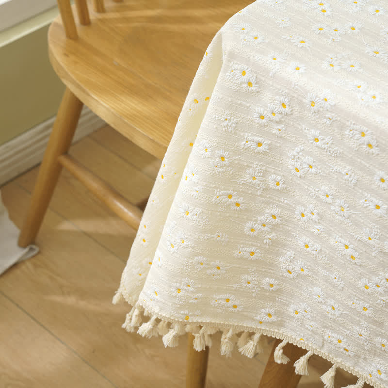 Katoenen Decoratief Tafelkleed Met Romantische Uitstraling
