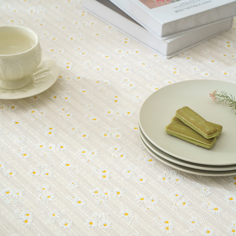 Katoenen Decoratief Tafelkleed Met Romantische Uitstraling