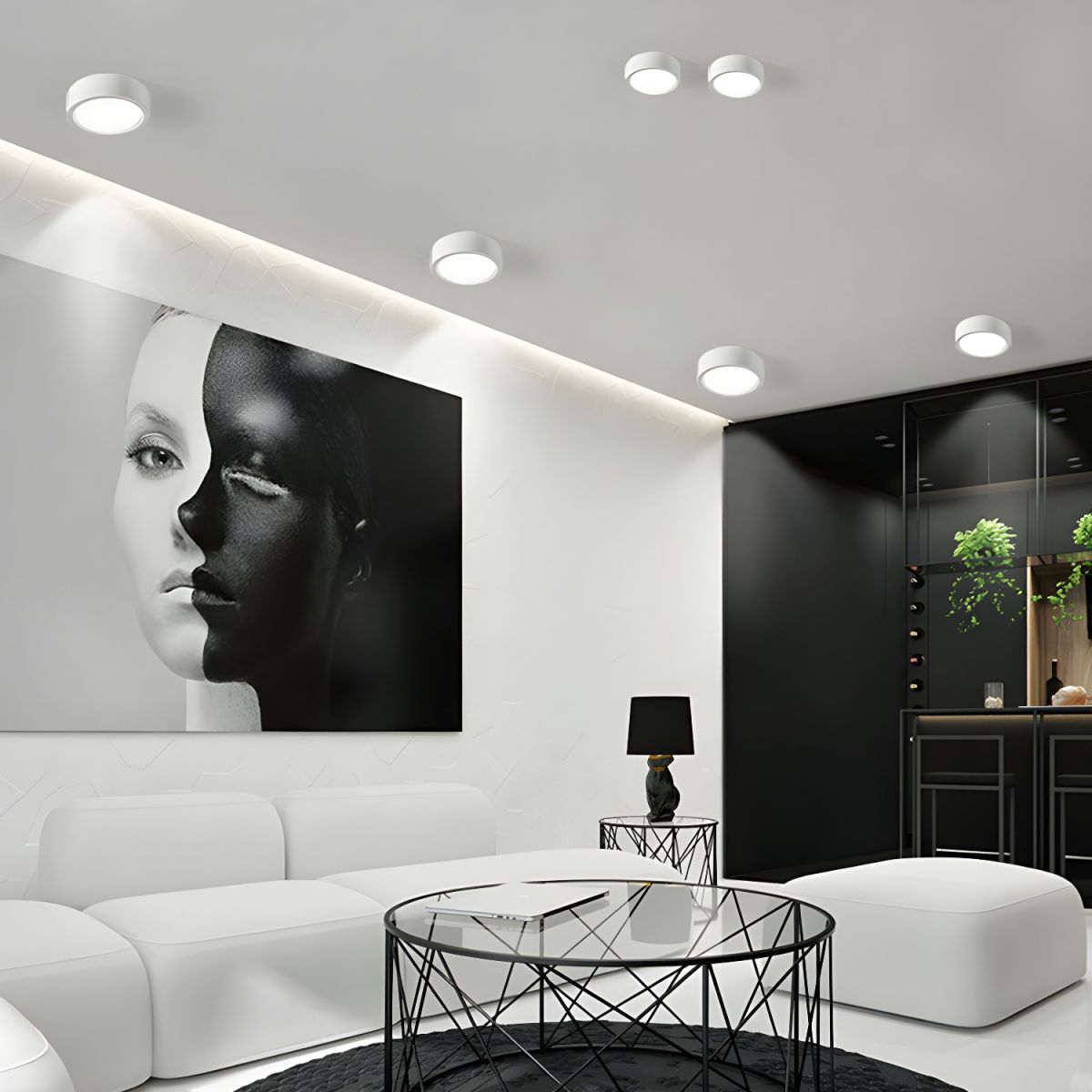 Scandinavische Plafondlampen Binnen Minimalistisch Design Wit