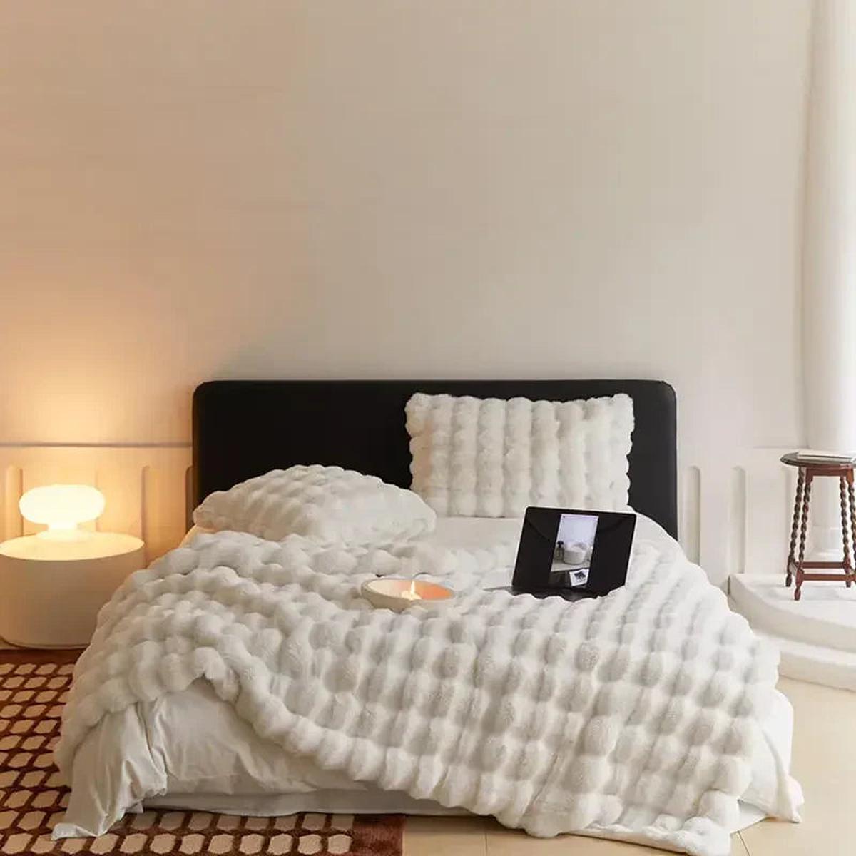 Zachte Pluche Deken Machinewasbaar Voor Warmte En Comfort