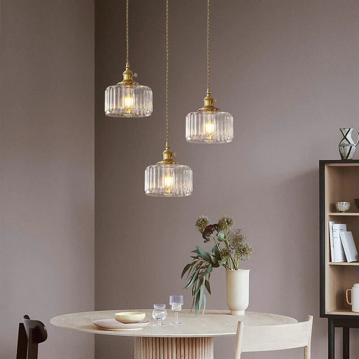 Vintage Cilindervormige Glazen Hanglamp Voor Warme Sfeer Helder_2 A-(streep) D17_2 Type_2