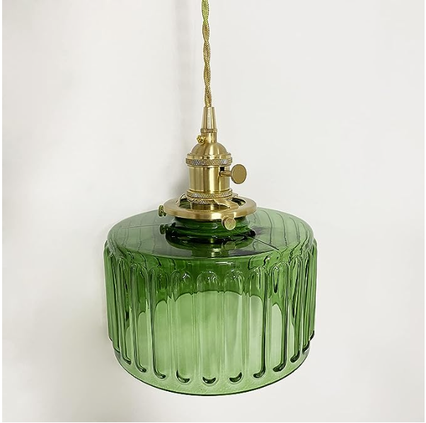 Vintage Cilindervormige Glazen Hanglamp Voor Warme Sfeer