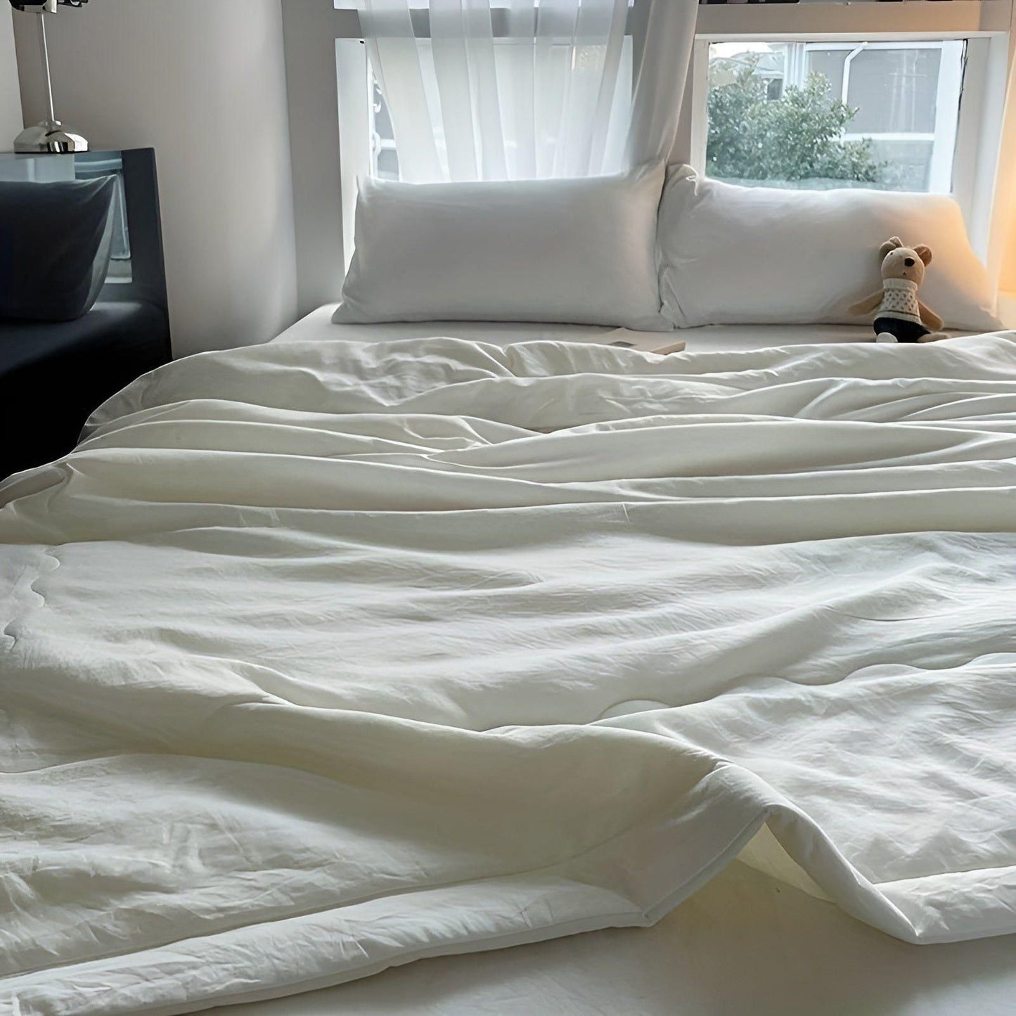 Lichtgewicht Zomerplafond Eenpersoons Deken van Polyester – Ademend en Comfortabel voor Warme Nachten