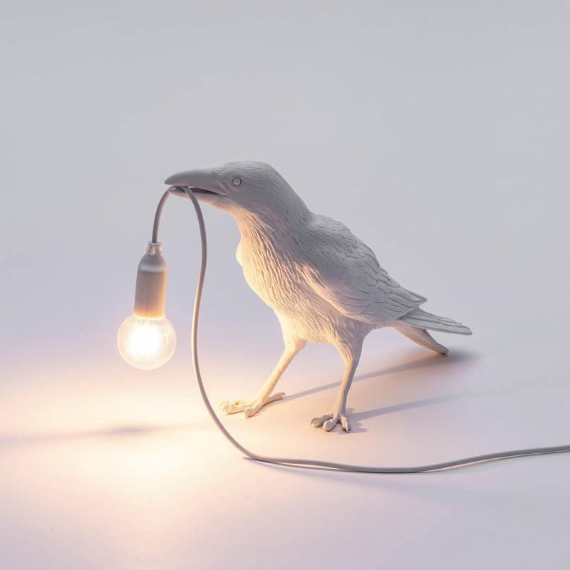 Raven Hanglamp met Elegant Silhouet en Warm Licht 30 cm Wit Staand EU