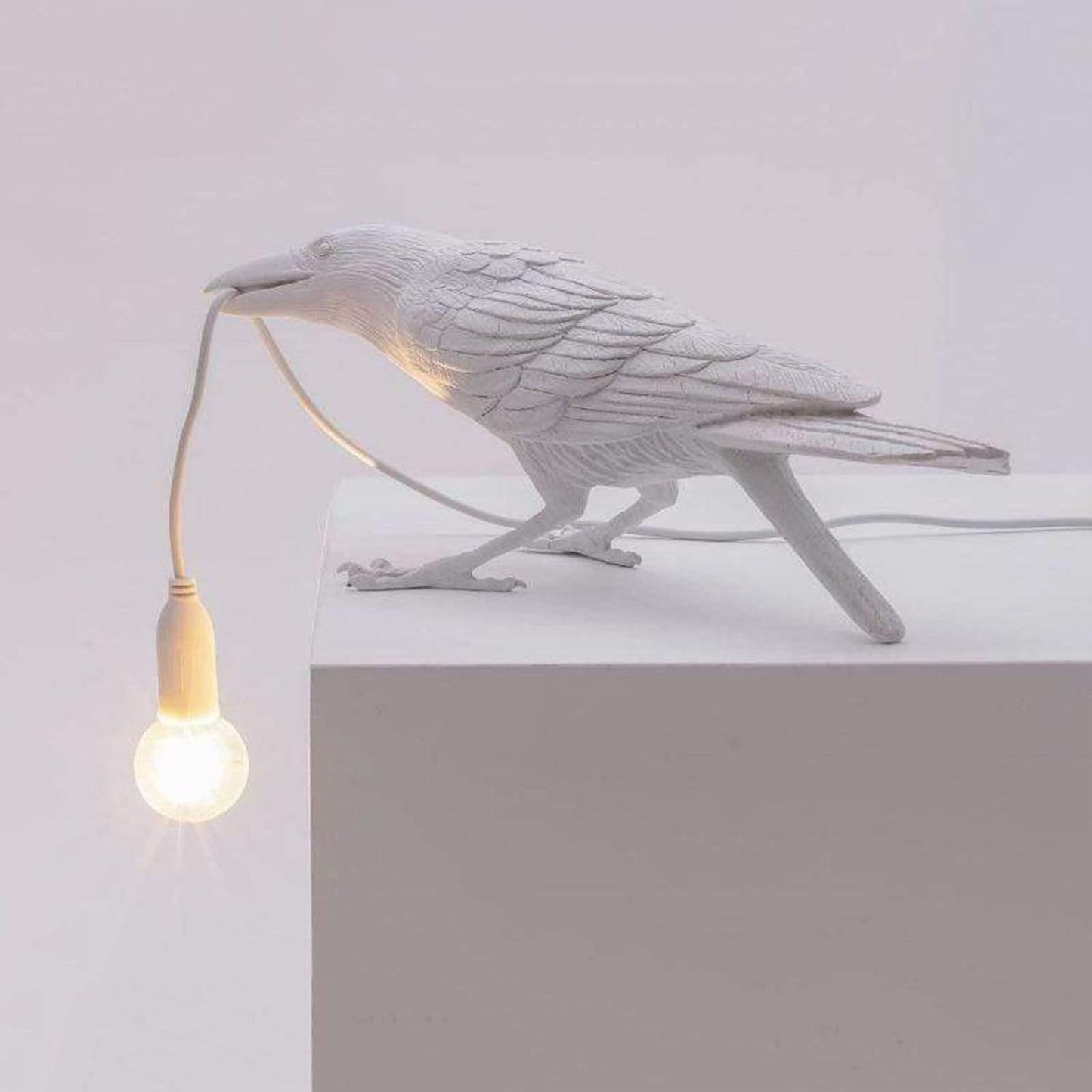 Raven Hanglamp met Elegant Silhouet en Warm Licht 30 cm Wit Zittend EU