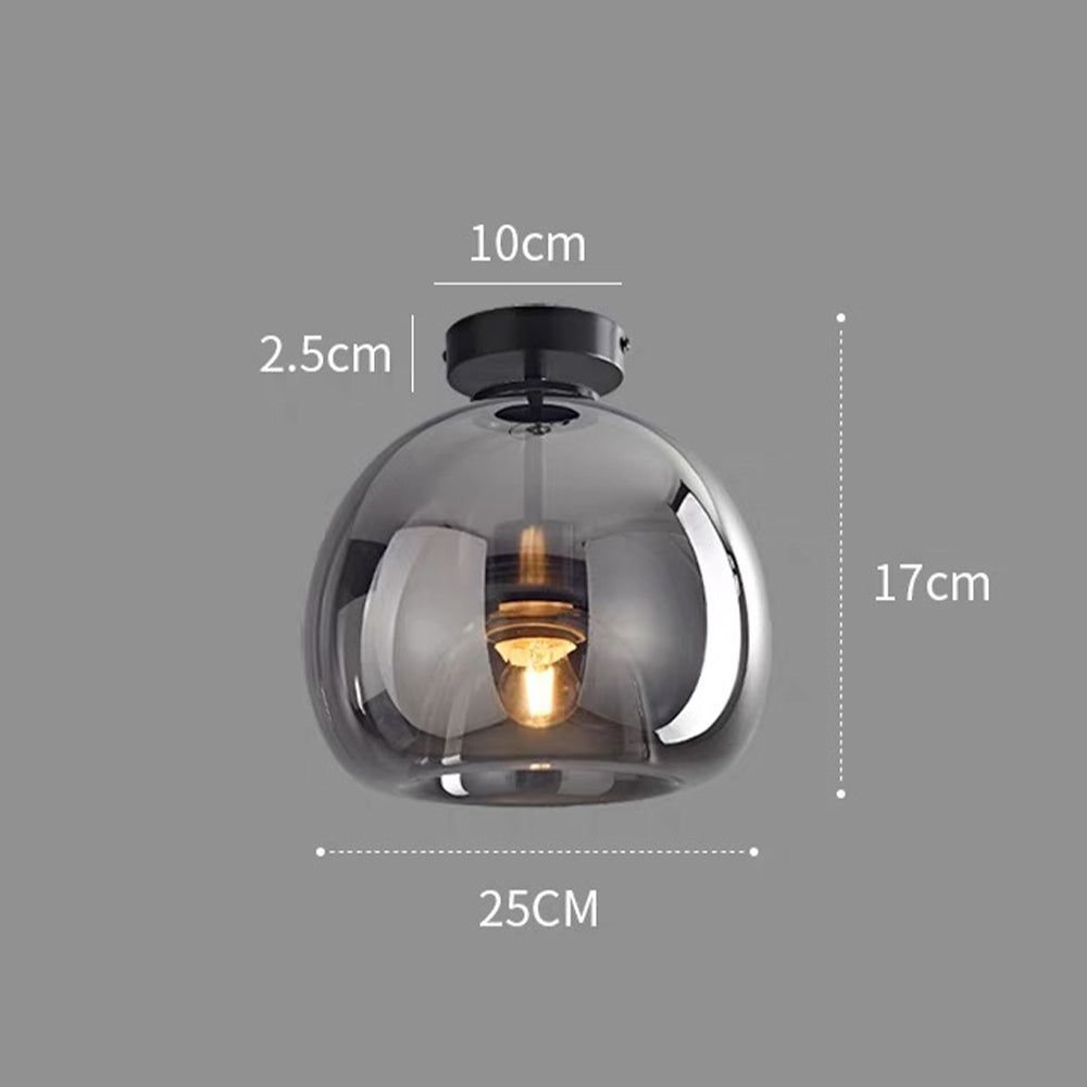 Retro Koperen Glazen Moderne Plafondlampen Voor Hal