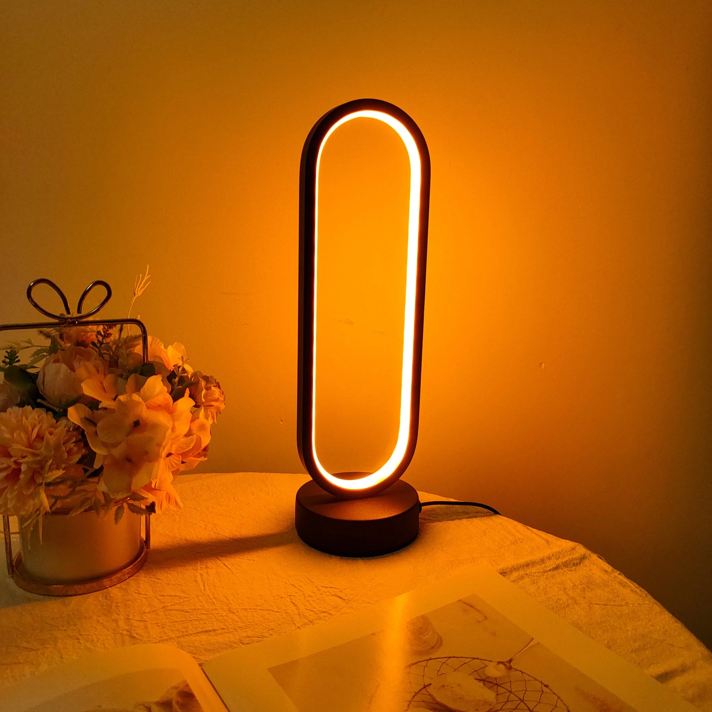 Ringlamp Met Dimbare Drie Kleurinstellingen Voor Slaapkamer