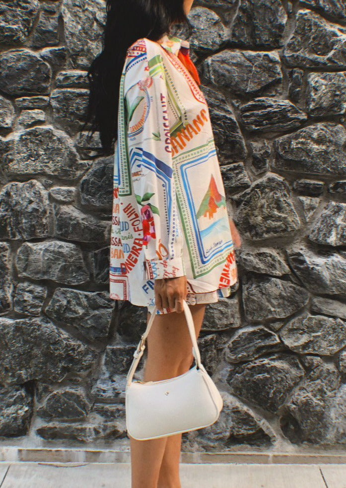 Rio Set Oversized Shirt en Shorts van Linnen Stof