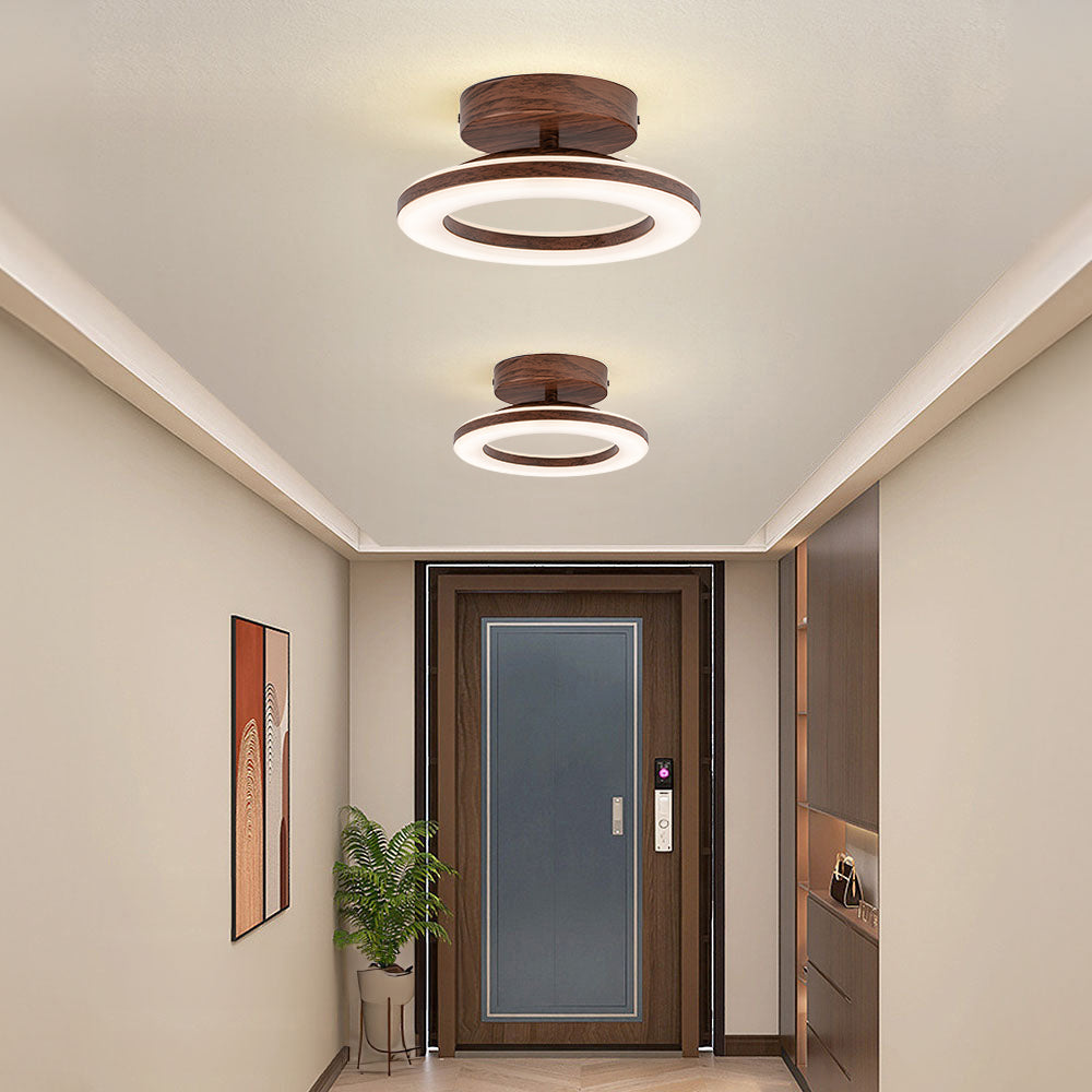 Ronde Acryl LED Plafondlamp Voor Hal En Entree Modern Bruin