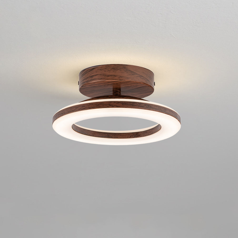 Ronde Acryl LED Plafondlamp Voor Hal En Entree Modern Bruin Warm licht