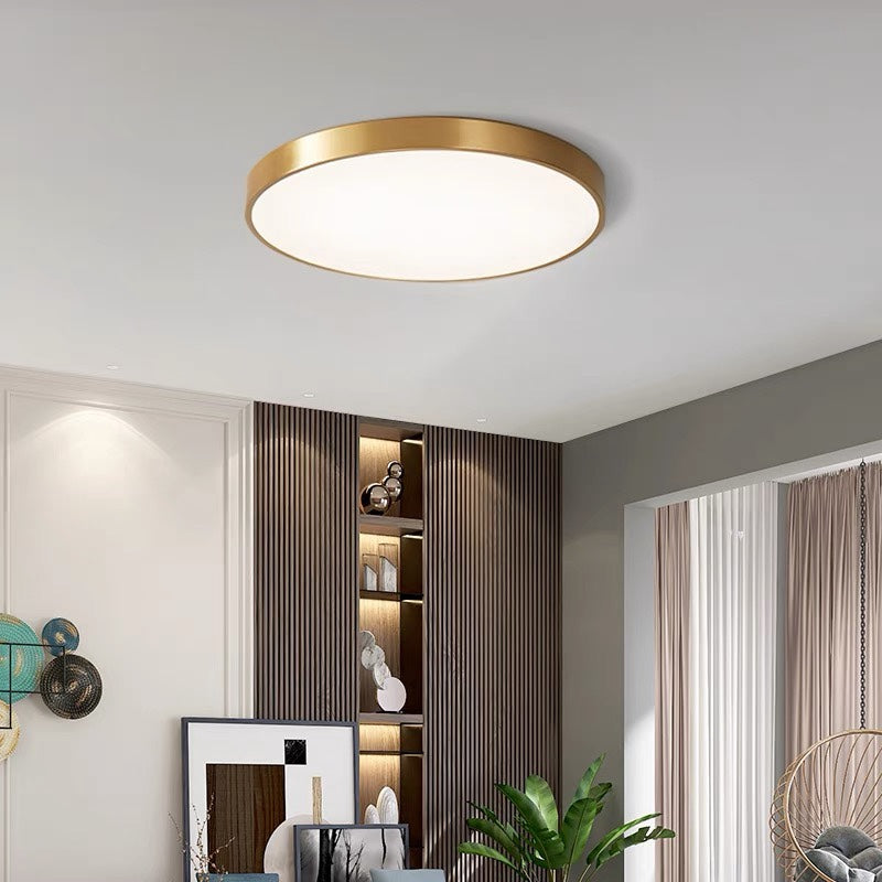 Ronde LED Plafondlamp Inbouw Modern Energiezuinig Dimbaar Goud