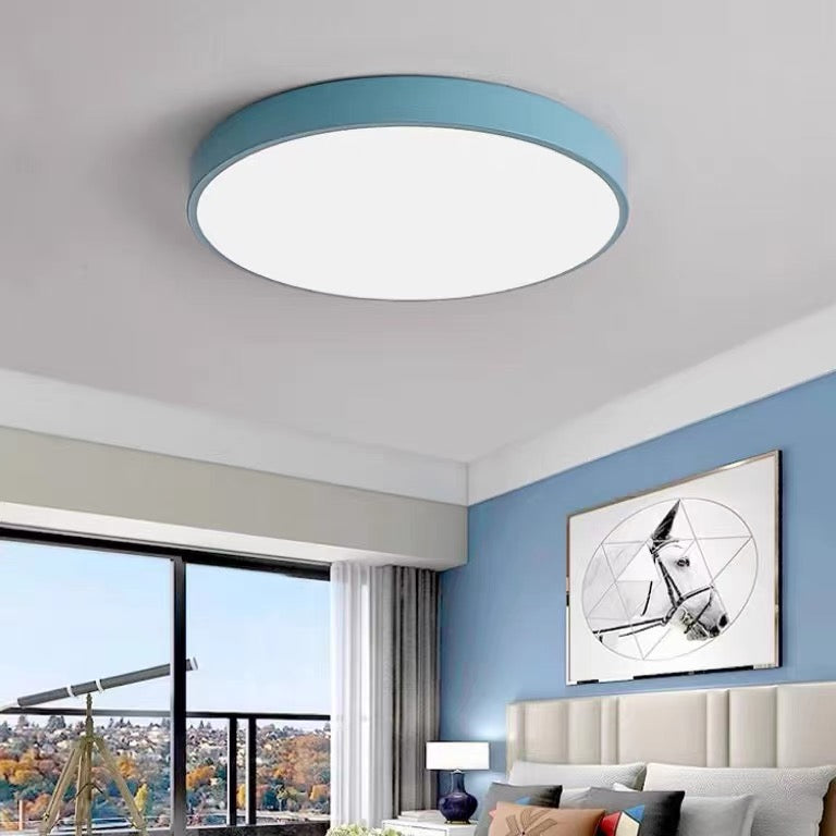 Ronde LED Plafondlamp Inbouw Modern Energiezuinig Dimbaar Blauw