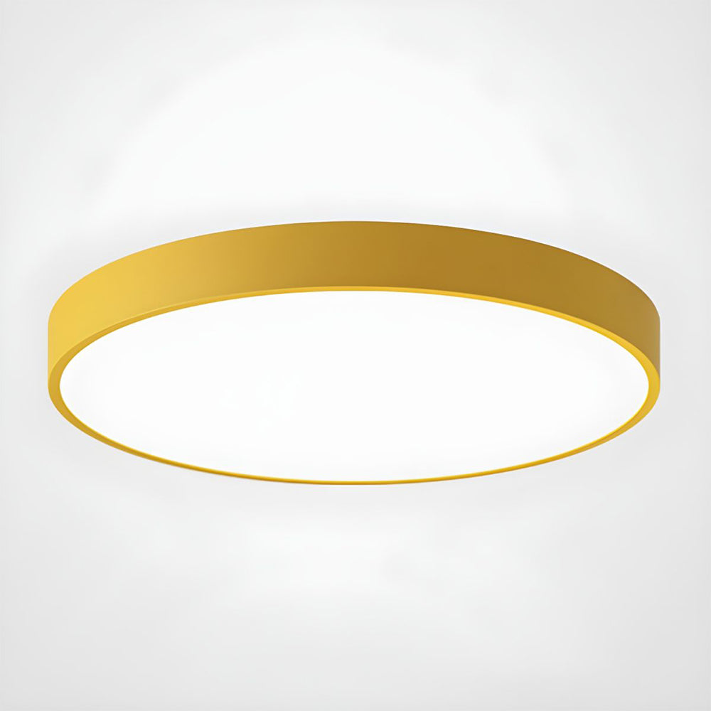 Ronde LED Plafondlamp Inbouw Modern Energiezuinig Dimbaar Geel