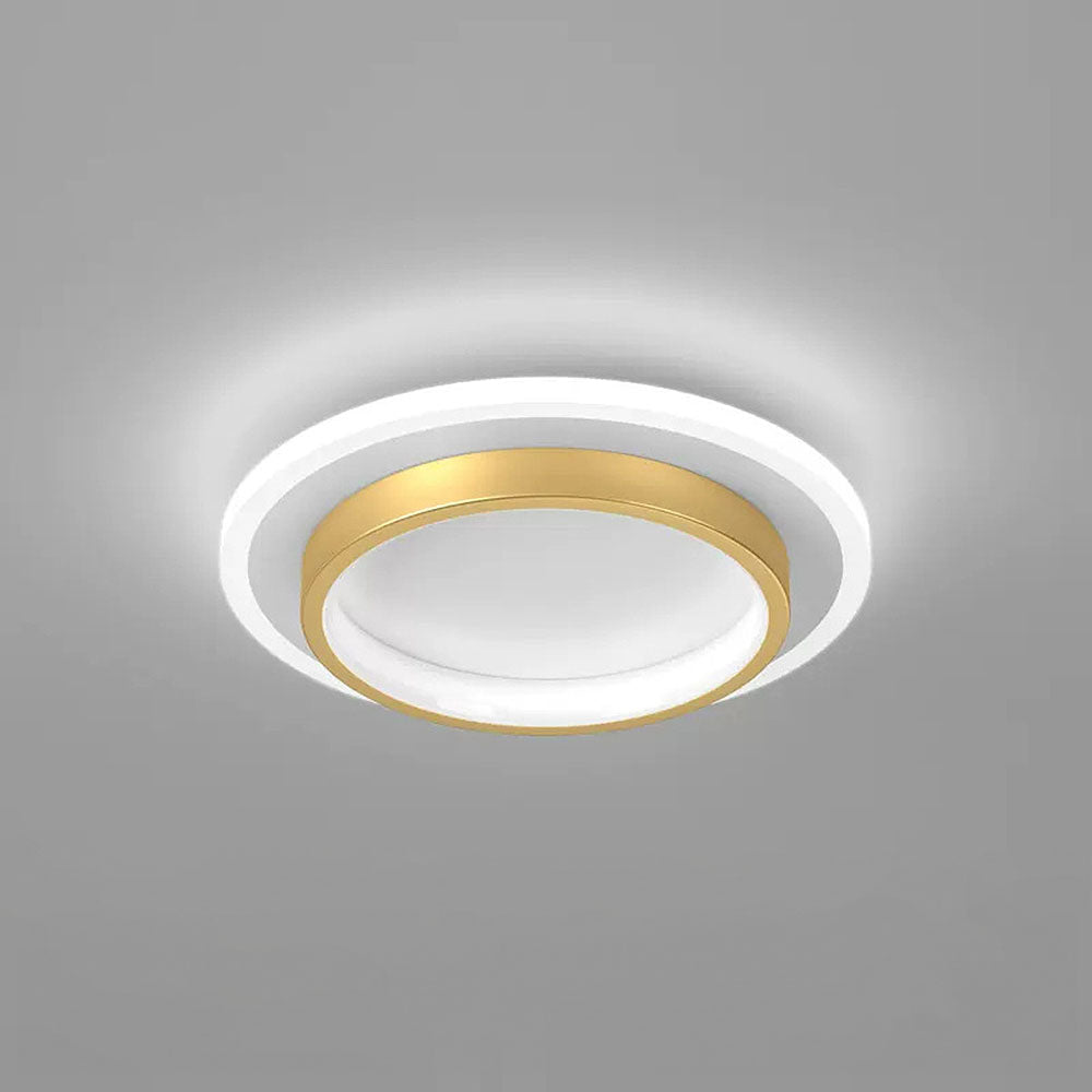 Ronde Metalen Acryl LED Plafondlamp Voor Hal En Gang Goud