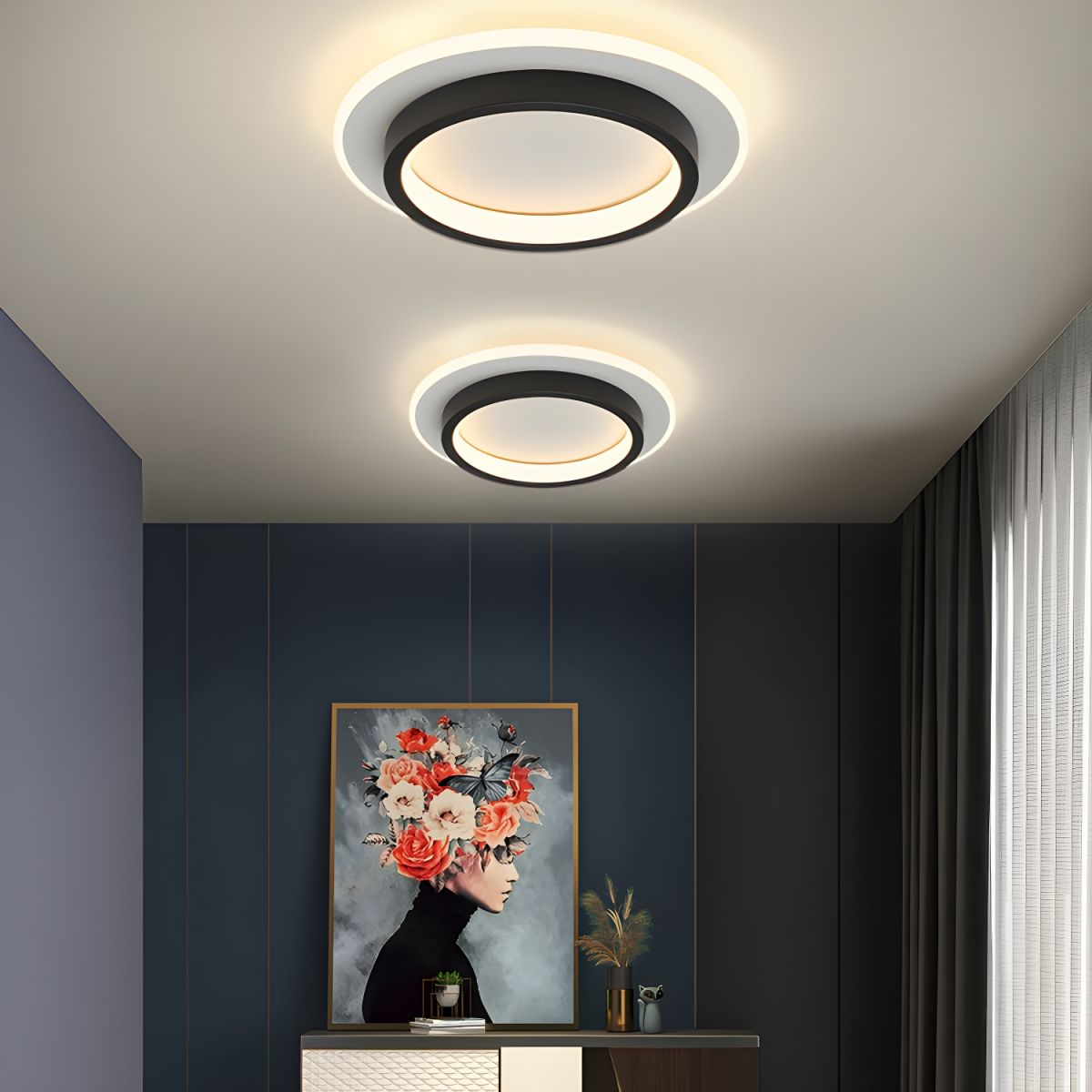 Ronde Metalen Acryl LED Plafondlamp Voor Hal En Gang