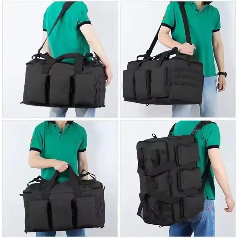 55L Bagage Duffel Bag Camping Rugzak Tactische Grote Tas voor Heren Wandelen en Reis SEREIN