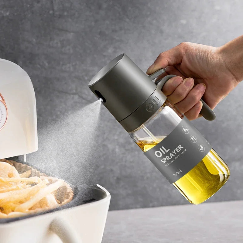 Gourmet Mist 250ml Hoog Borosilicaatglas Olie Spray Fles Perfect voor Gezond Koken Zwart