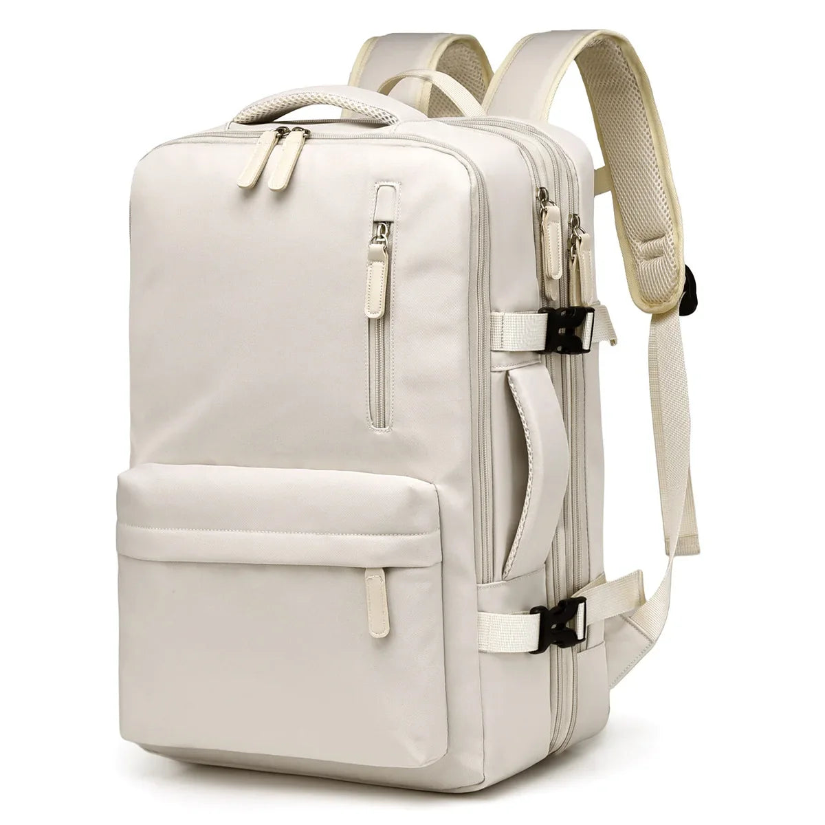 Reisrugzak 46x30x20 Waterdicht Y2K Cabine Laptop 15,6" USB Ryanair Handbagage Ryanair Hoge Kwaliteit SEREIN Beige