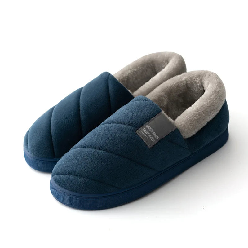 Pantoffels Winterpantoffels Knusse Dames Heren Warm Sloffen Marineblauw
