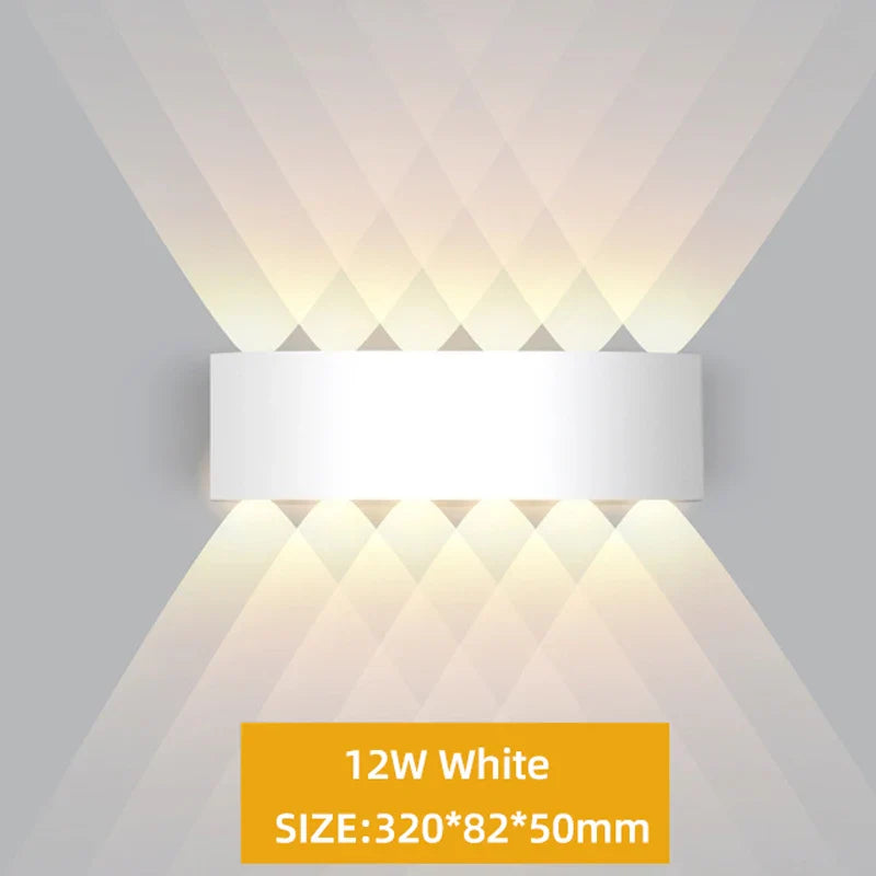 LED Wandlamp Buiten Waterdicht IP65 Binnenwandlamp Tuinverlichting SEREIN Blanc 12W Lumière chaude 3000K | Alliage d'aluminium imperméable