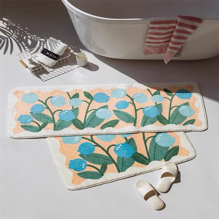 Badmat Met Bloemenpatroon In Verschillende Maten Polyester