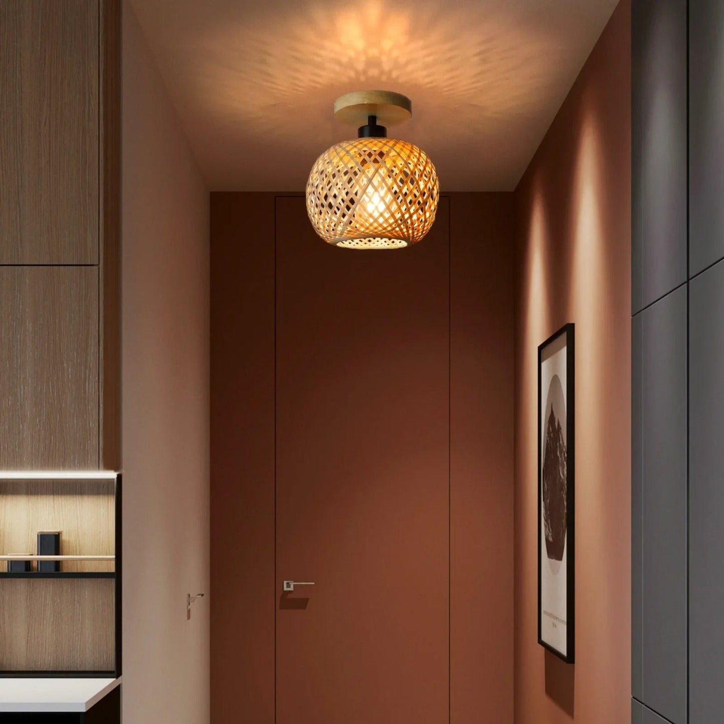 Bamboe Plafondlamp Voor Warmte En Elegant Design