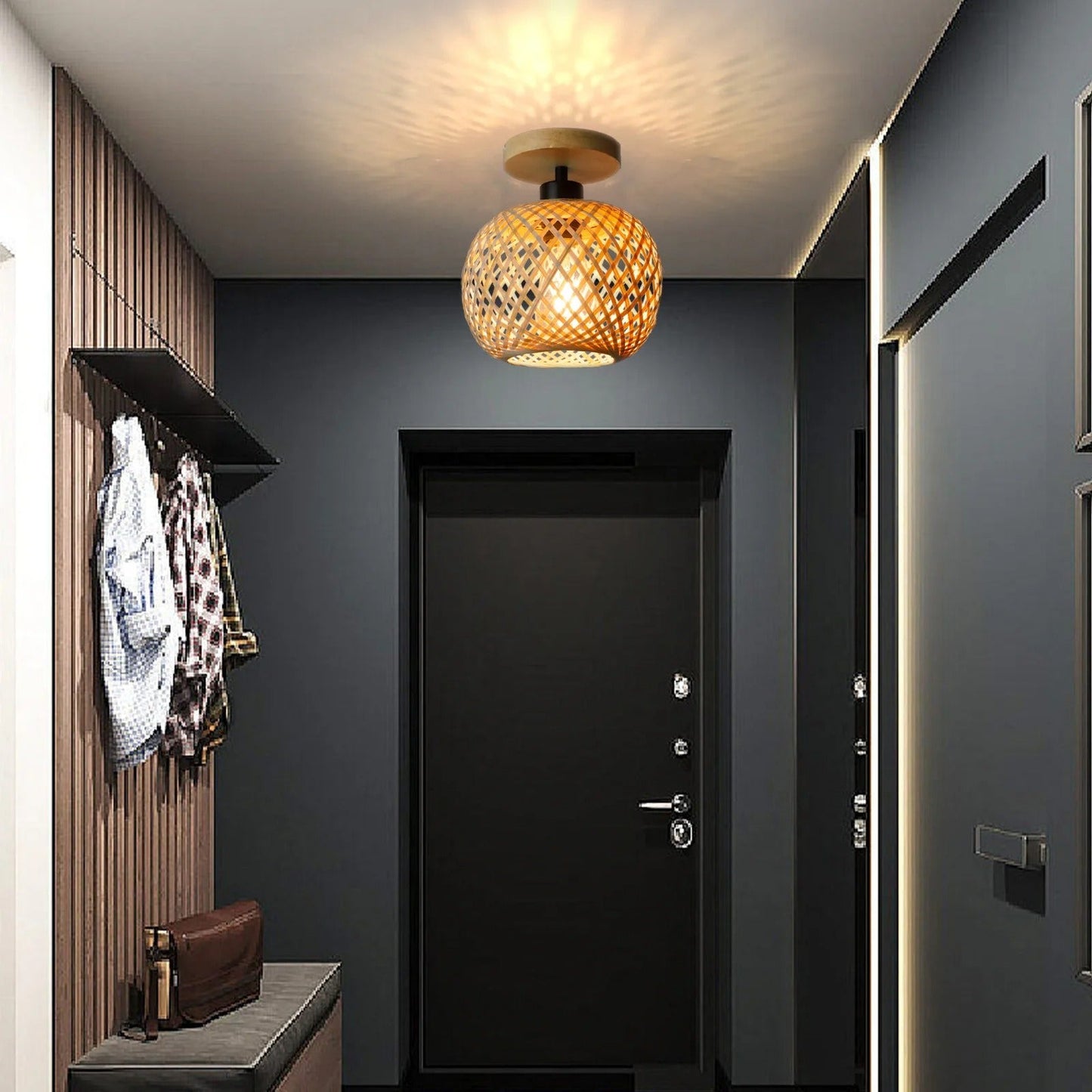Bamboe Plafondlamp Voor Warmte En Elegant Design