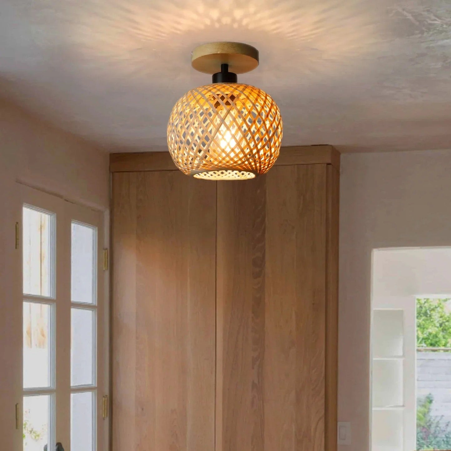 Bamboe Plafondlamp Voor Warmte En Elegant Design